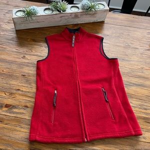 Old Navy Red Fleece Zipper Vest